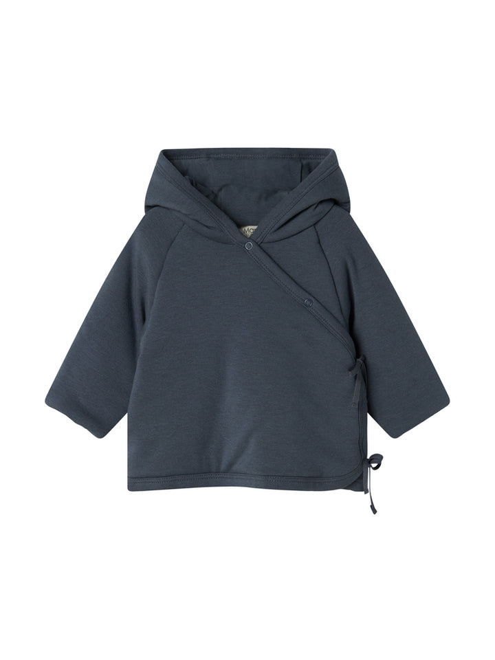 jacket wrap with hood with hat - blue