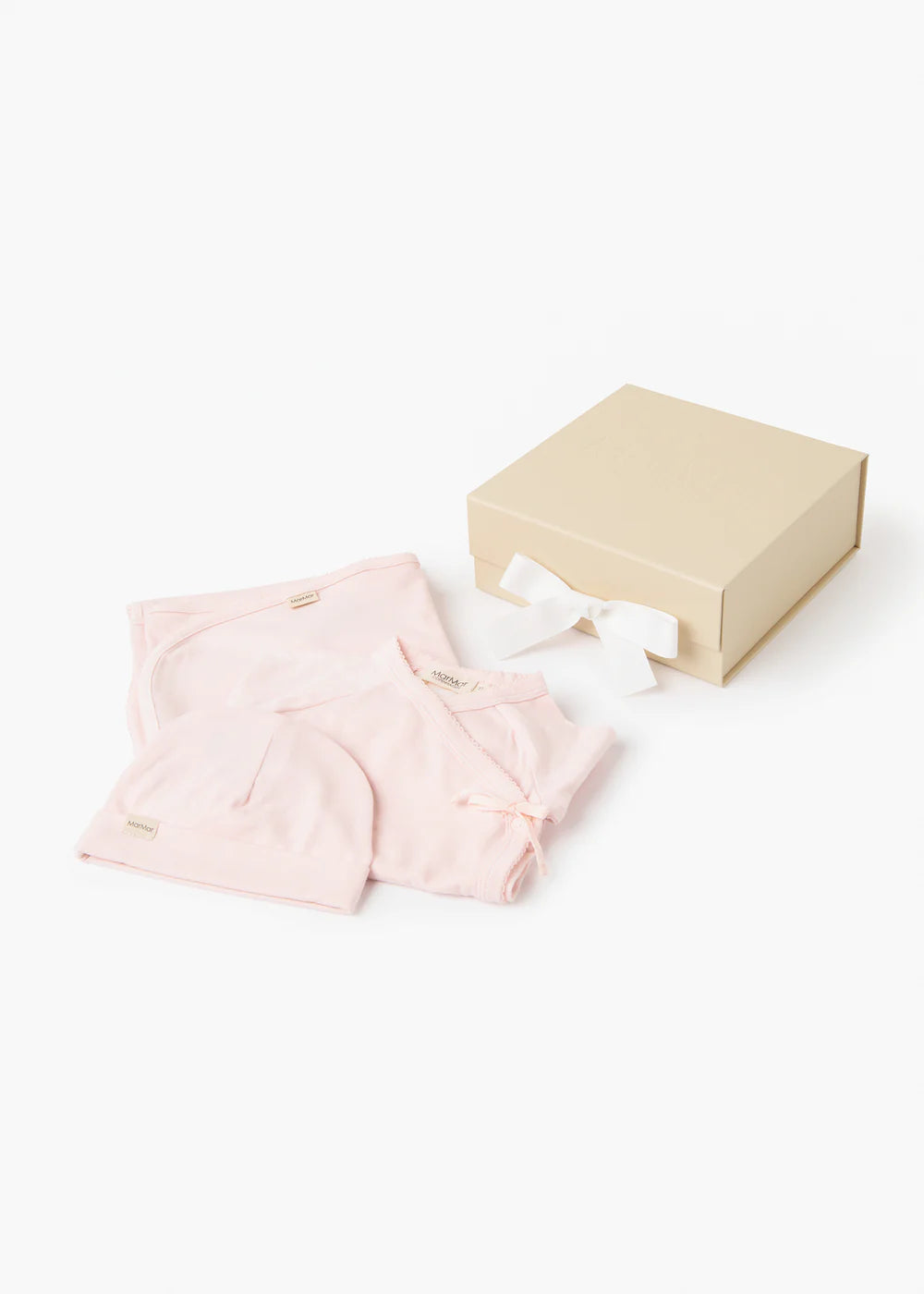 set footie gift box hat and blanket - rosa