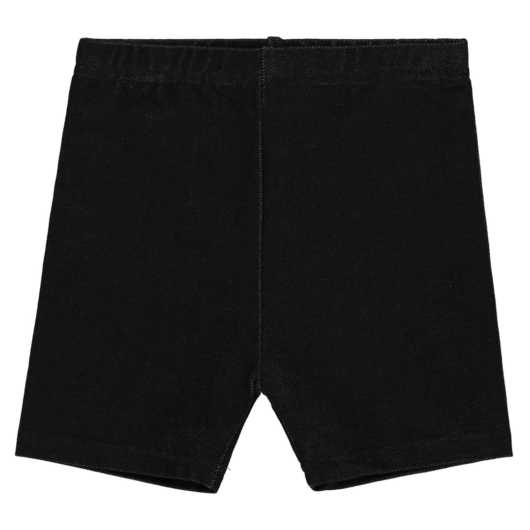 leggings denim short - black