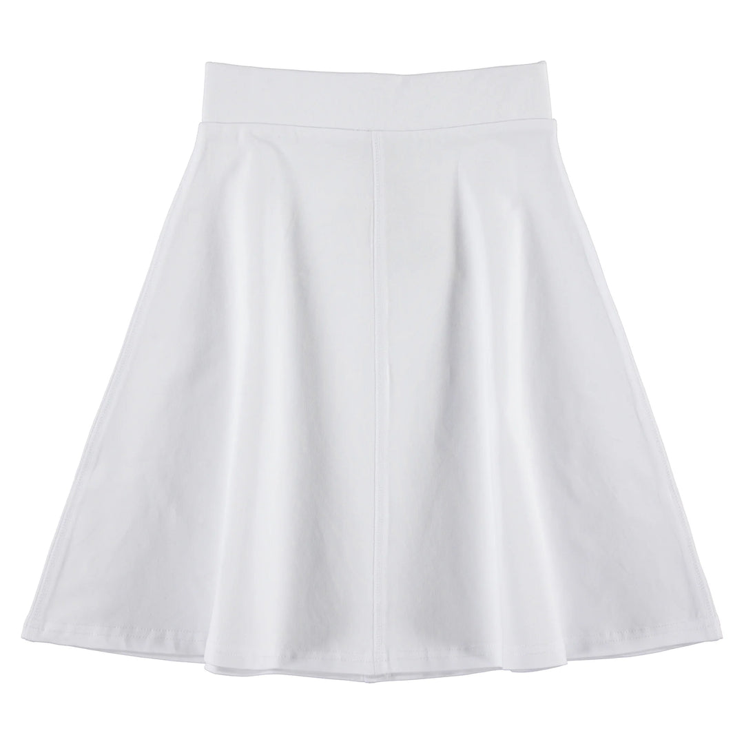 skirt cotton a-line - white