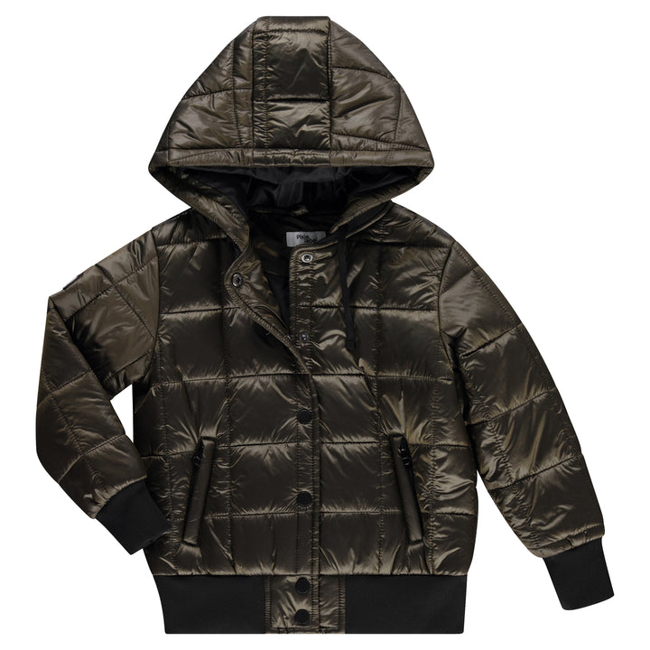 jacket square quilt puffer - olive