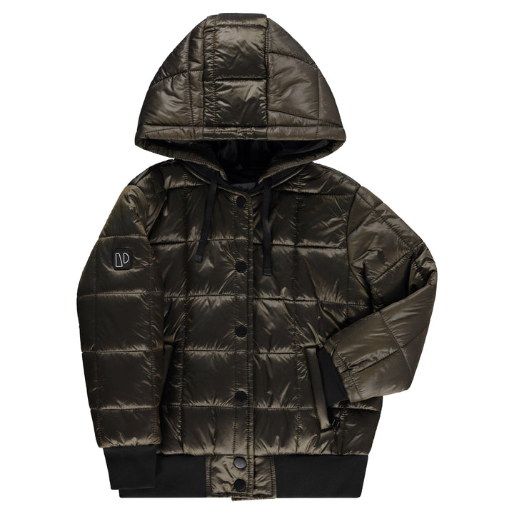jacket square quilt puffer - olive