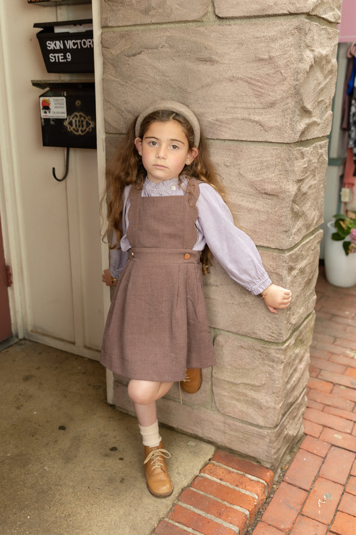 dress scalloped wool jumper - brown