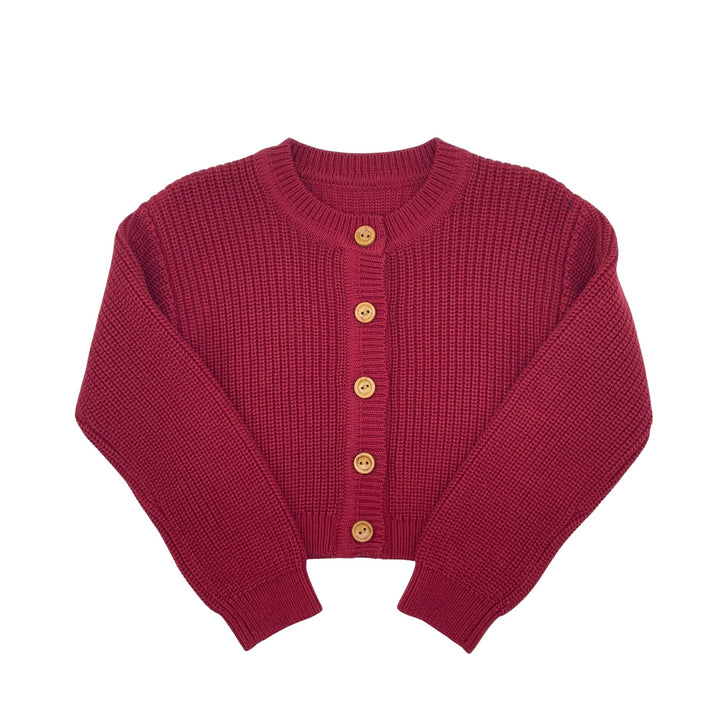 cardigan knitted - brick