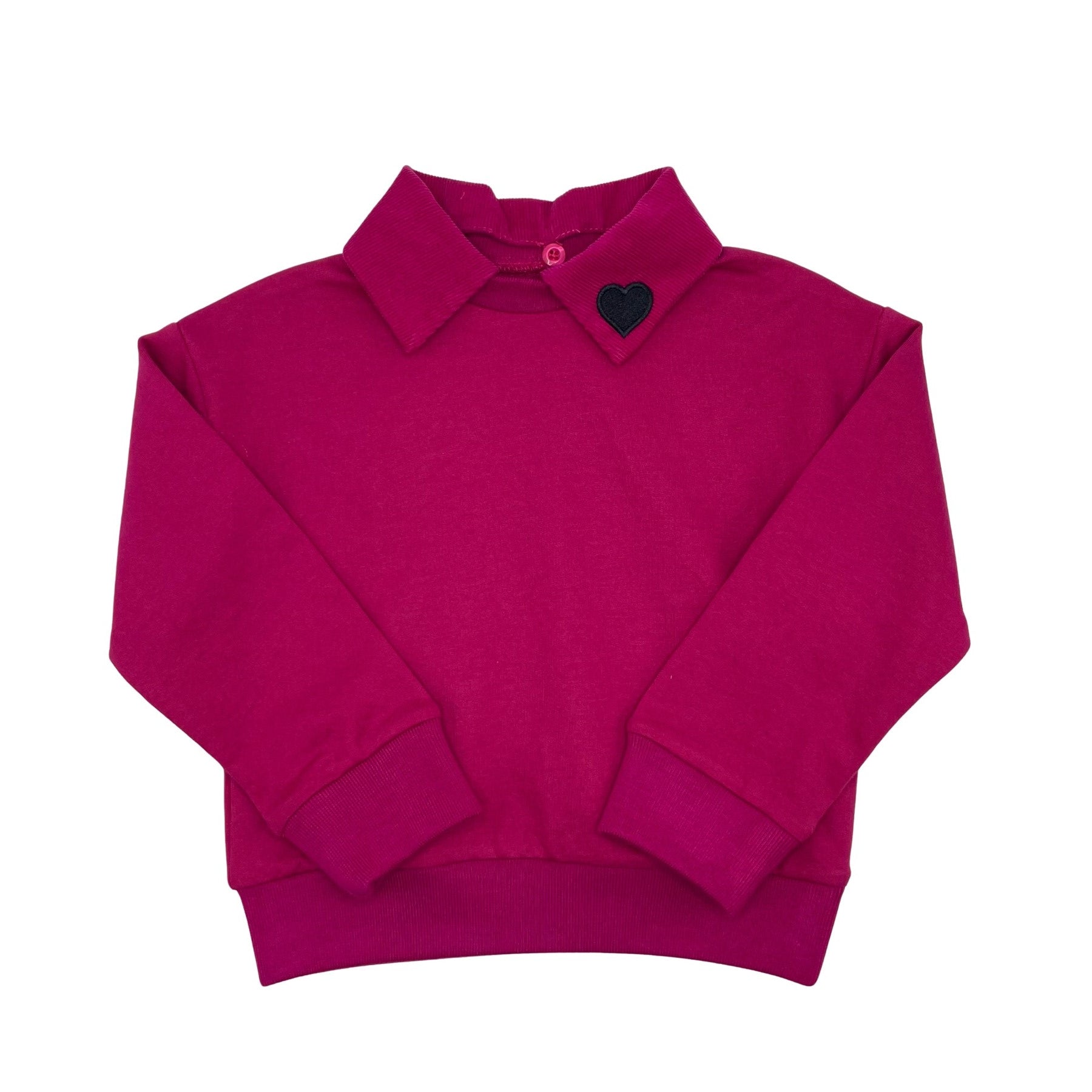 top l/s sweatshirt with cord collar - fuchsia – Lily and Todd