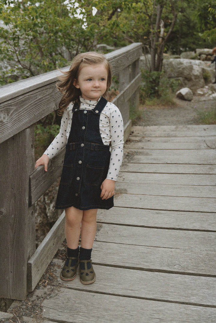 dress denim snap jumper - washed blue