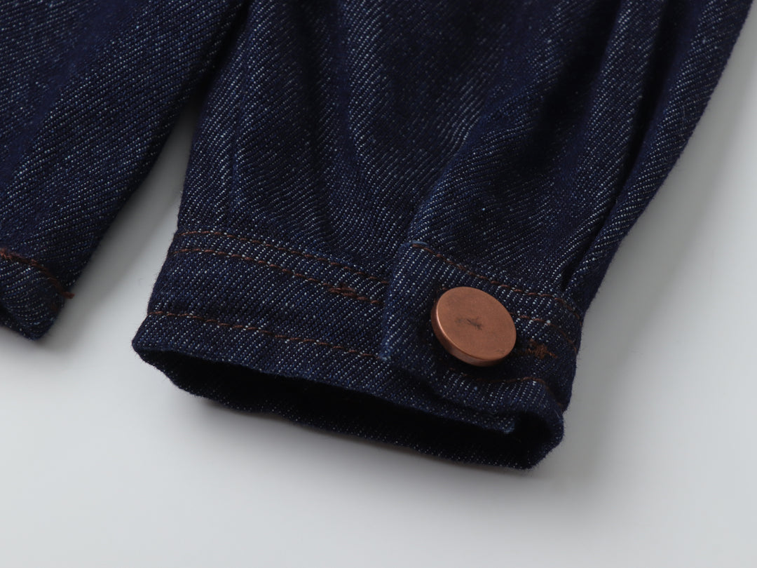 shirt l/s trim stitch - denim