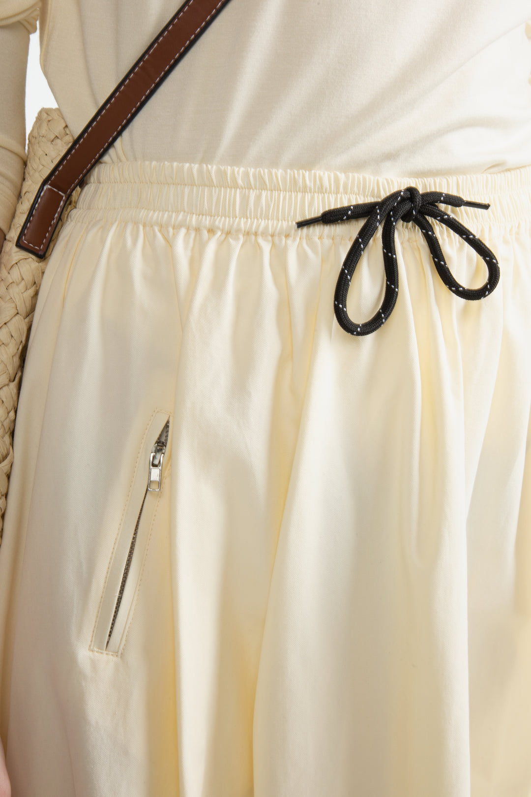 skirt drawstring cord - ivory