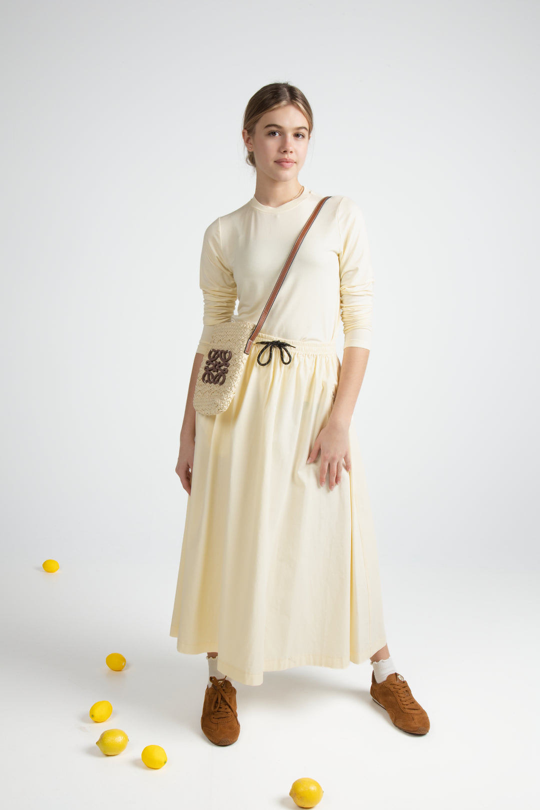 skirt drawstring cord - ivory