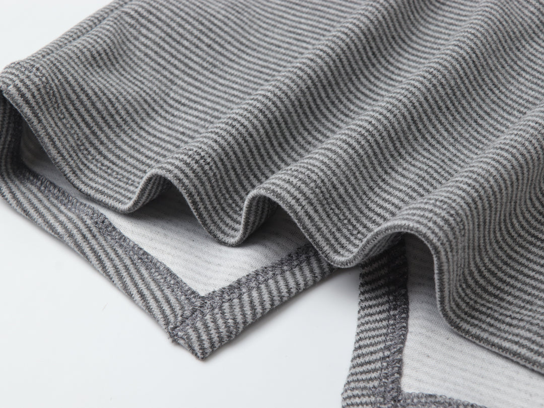 top l/s stripe side buttons - grey