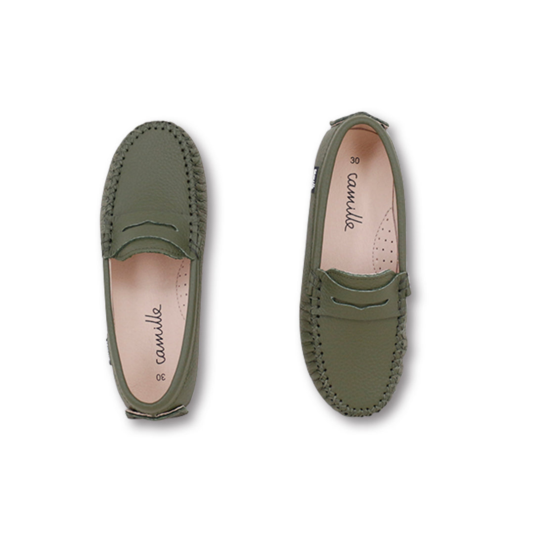 shoes classic penny loafer - olive