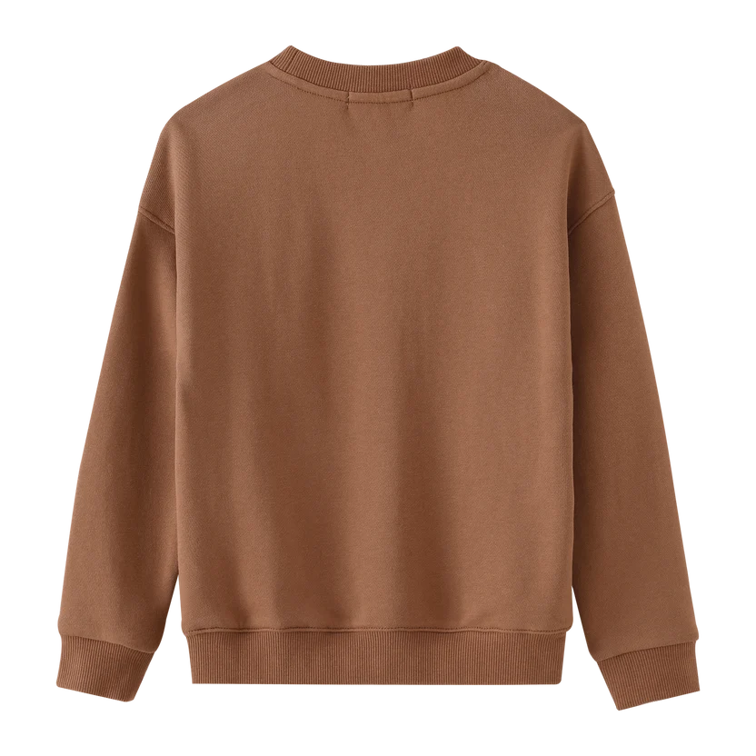 top l/s caffe graphic sweatshirt - mocha
