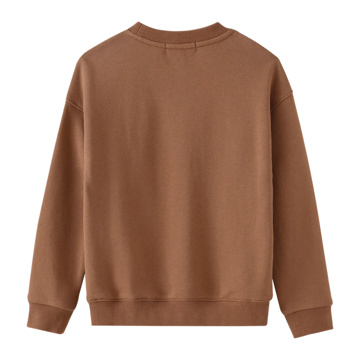 top l/s caffe graphic sweatshirt - mocha