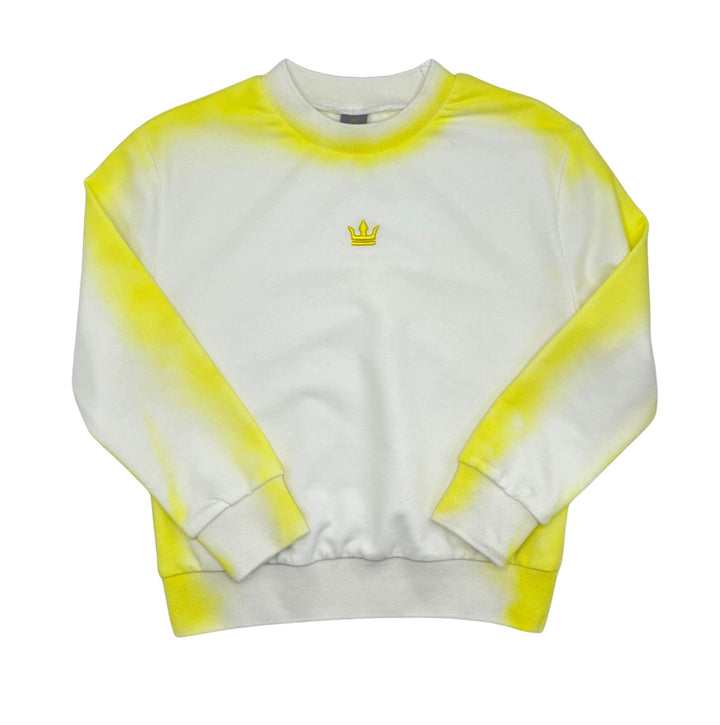 top l/s spray paint sweatshirt - lemon