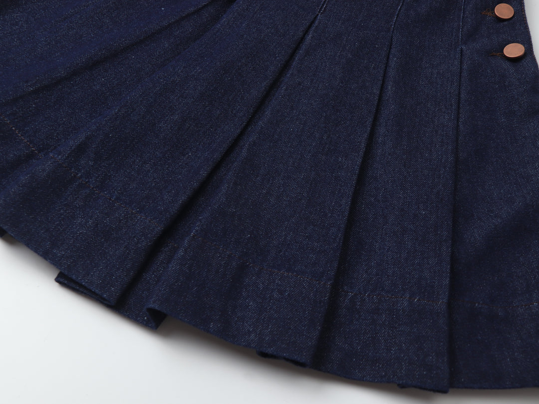 skirt side snaps - denim