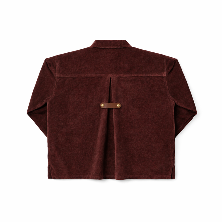 shirt l/s corduroy back pleat - brick