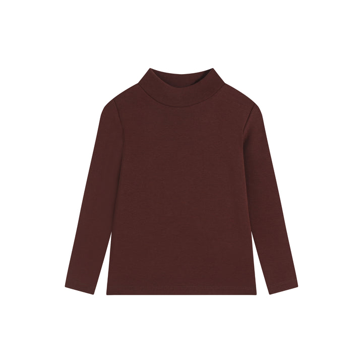 shell mock neck - rust