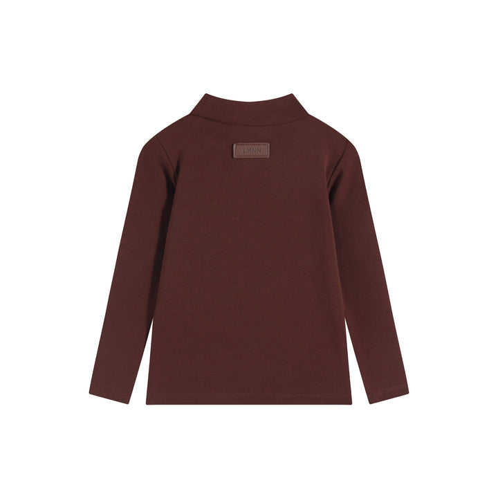 shell mock neck - rust