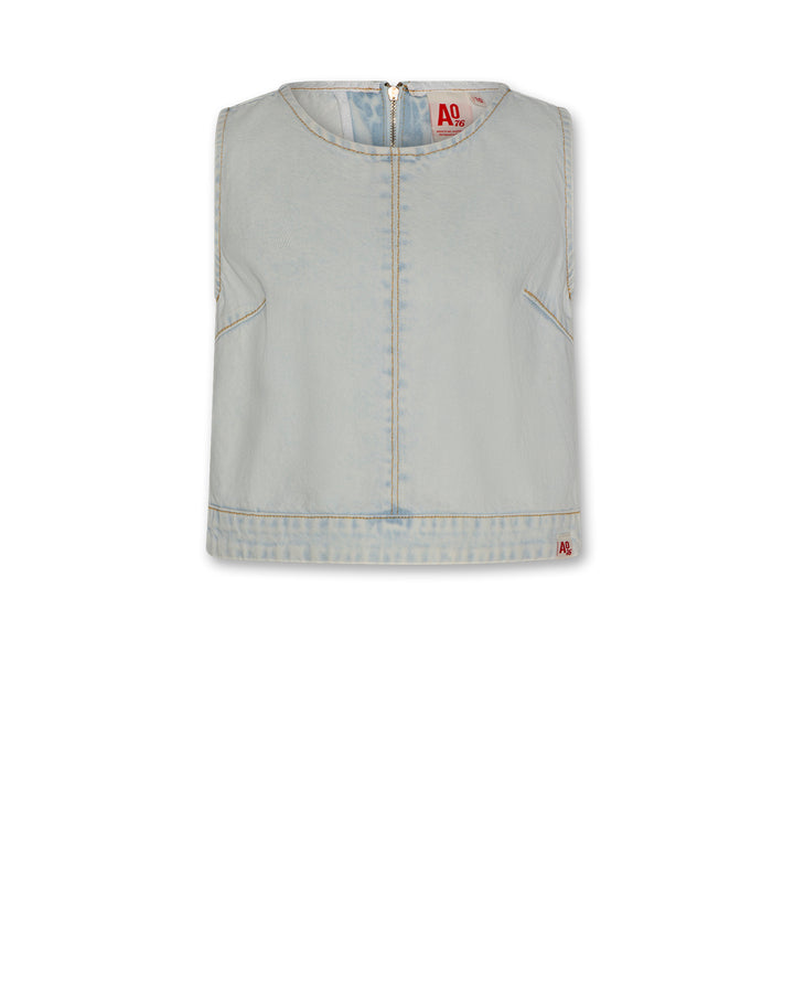 set outfit sleeveless wash shirt and skirt - wash bleach