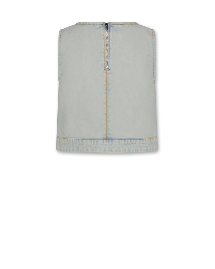 set outfit sleeveless wash shirt and skirt - wash bleach