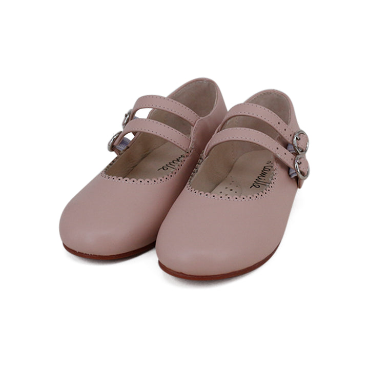 shoes estella double strap mary janes - blush