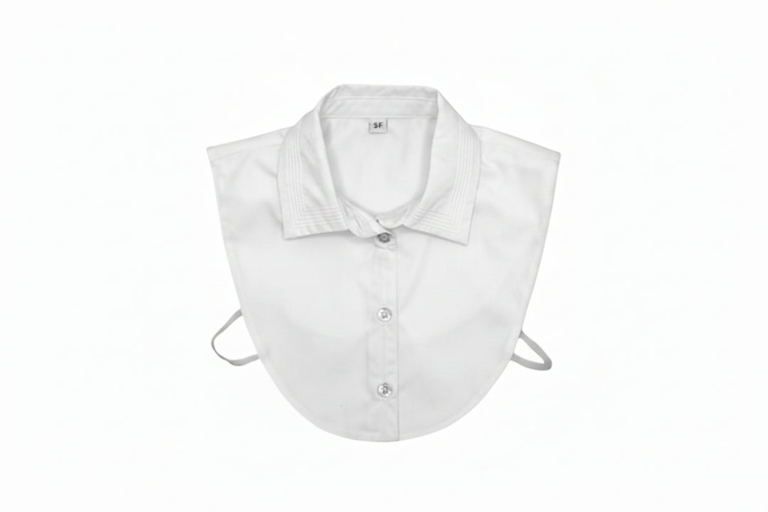 dickey striped collar - white