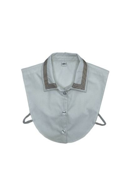 dickey striped collar - coffee