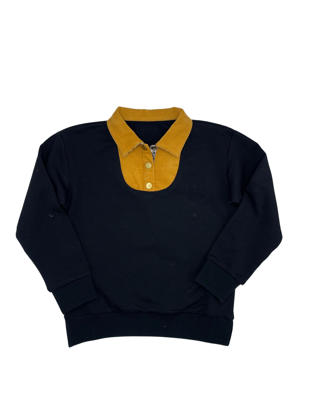 polo l/s bold corduroy collar sweatshirt - honey