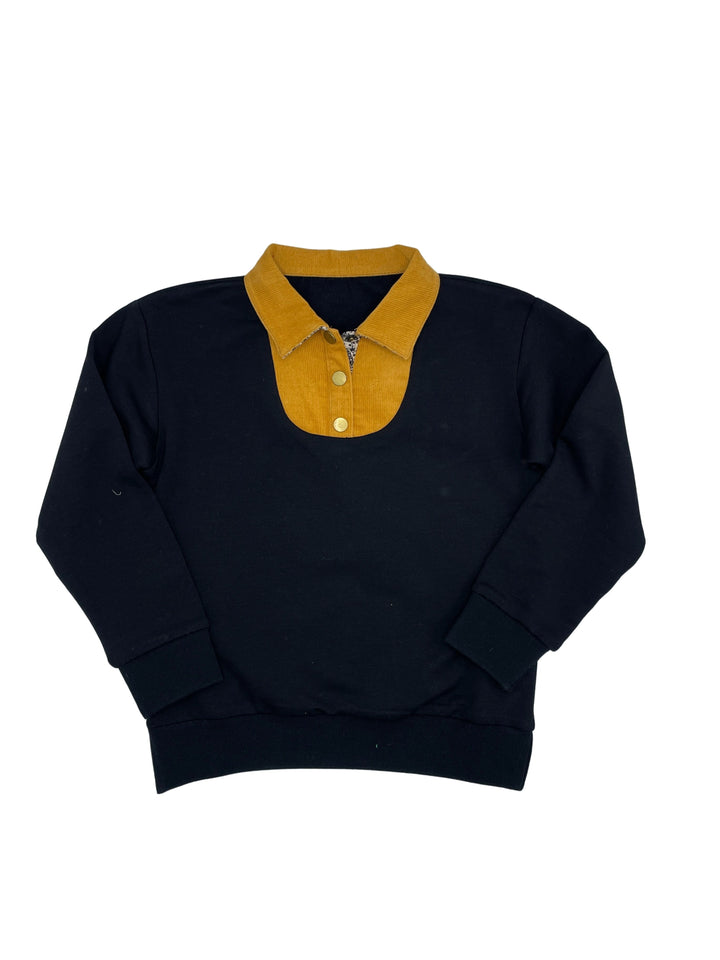 polo l/s bold corduroy collar sweatshirt - honey