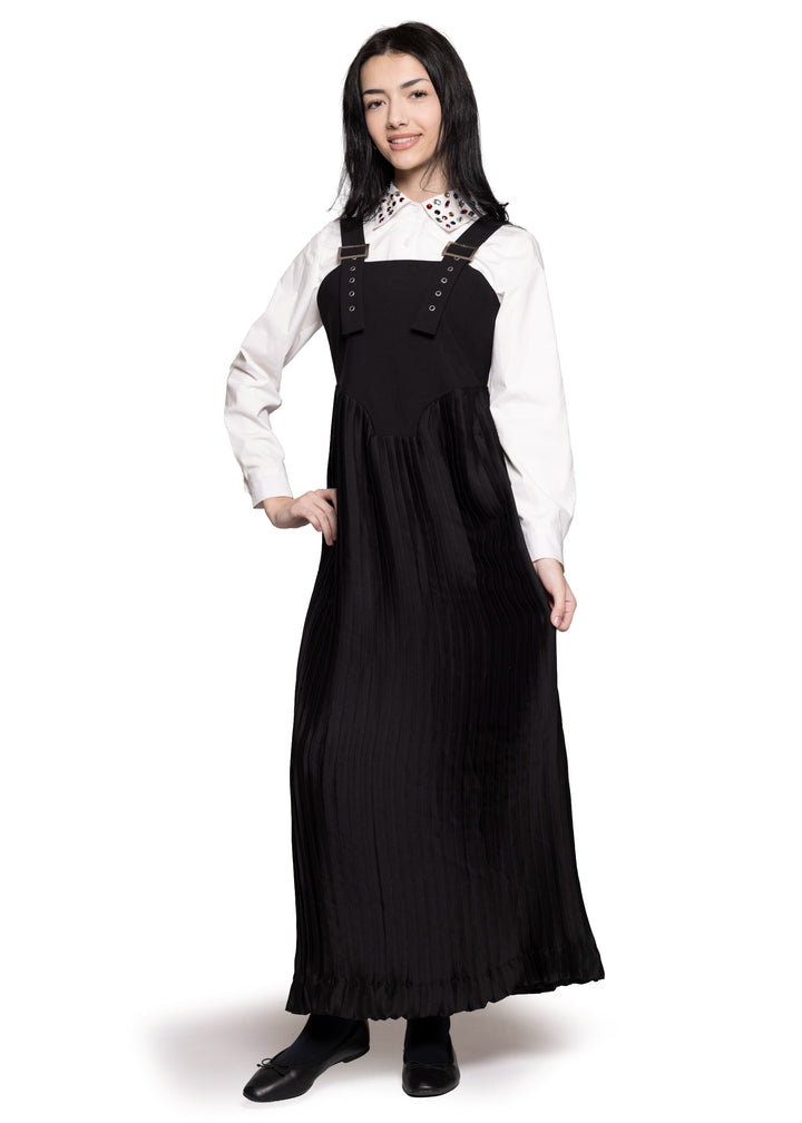 shirt l/s color gem collar blouse - white