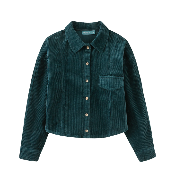 shirt l/s corduroy - teal