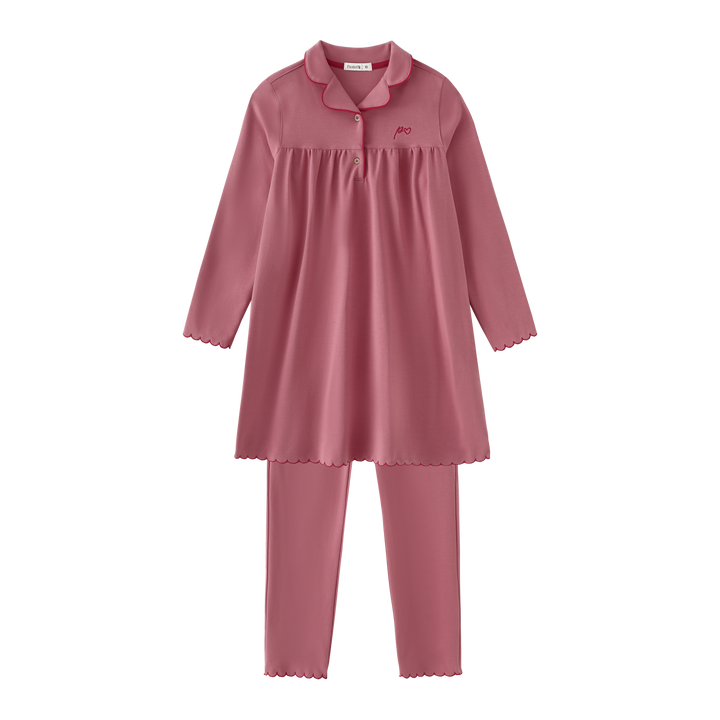nightshirt scalloped grandpa - pink
