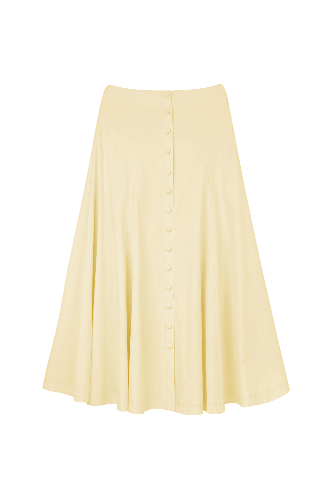 set outfit open sleeve blouse and button down skirt - butter