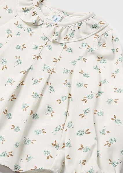 shirt l/s floral printed - nude jade-094