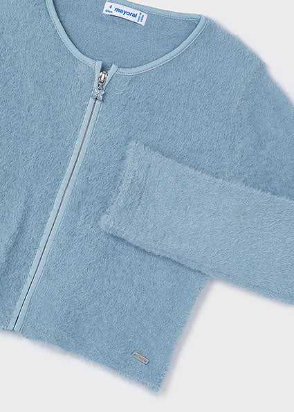 top l/s cardigan mohair - sky blue-040