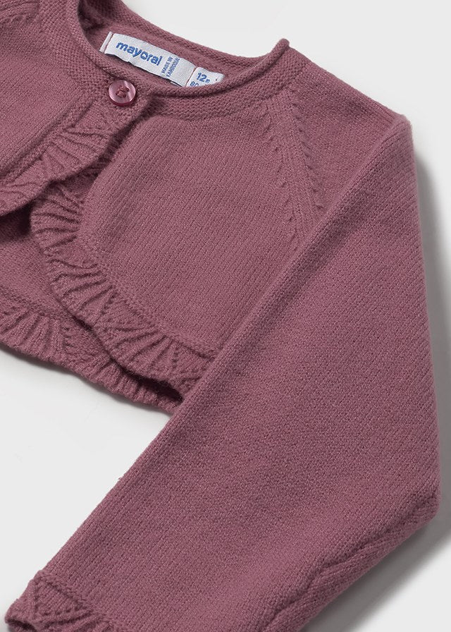 cardigan knitted cropped designed trims - h.rose-070