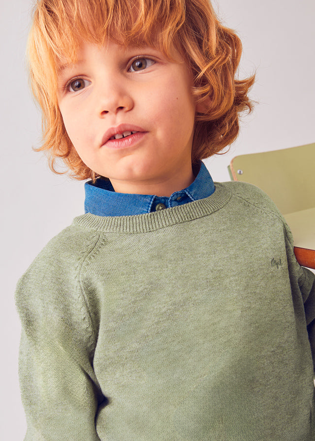 top l/s knit solid - pistachio-010