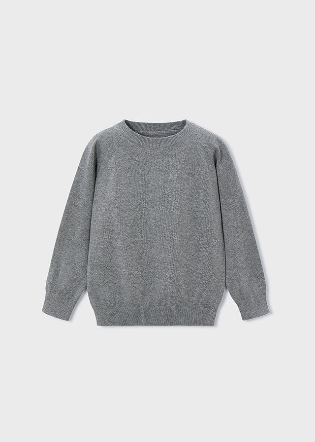 top l/s knit solid - graphite-013