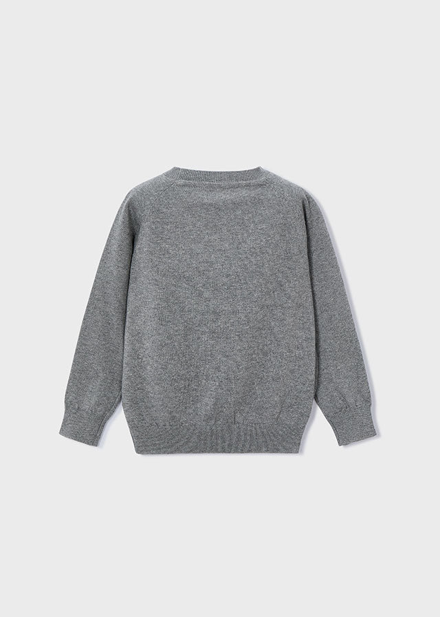 top l/s knit solid - graphite-013