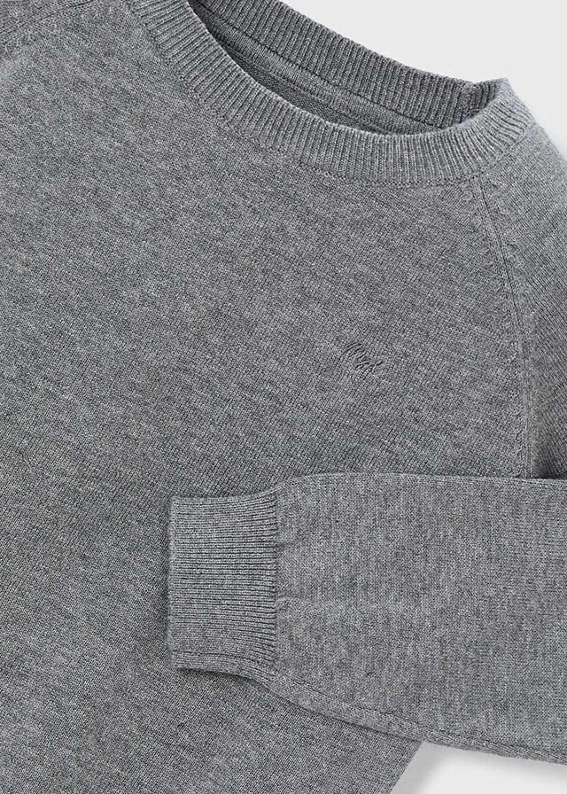 top l/s knit solid - graphite-013