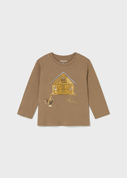 tee l/s farm 3d - caramel-031