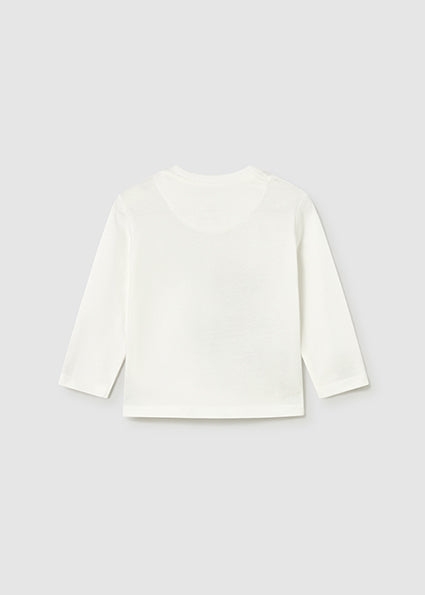 tee l/s 3d ball and bear - cream bear-067