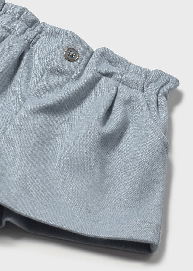 shorts wool rouged waist - blue bell-015