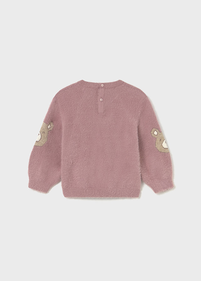 top l/s mohair with teddys - orchid-057