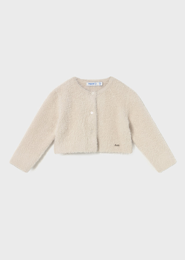 cardigan mohair cropped - sand-062