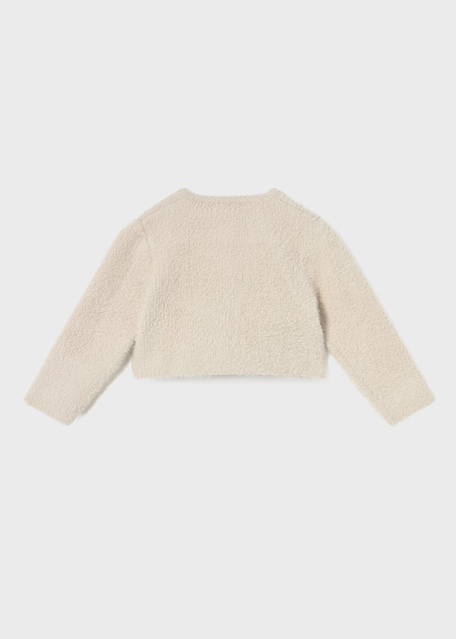 cardigan mohair cropped - sand-062