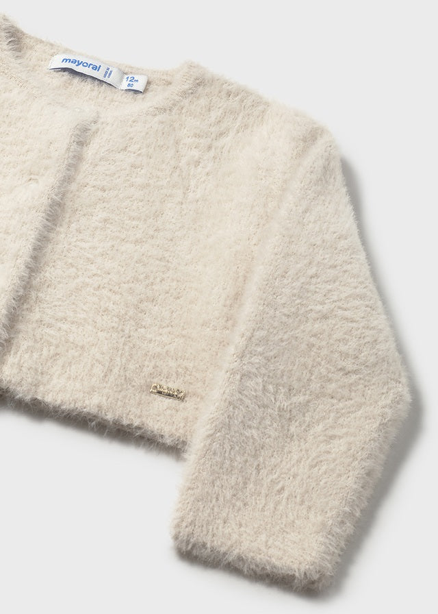 cardigan mohair cropped - sand-062