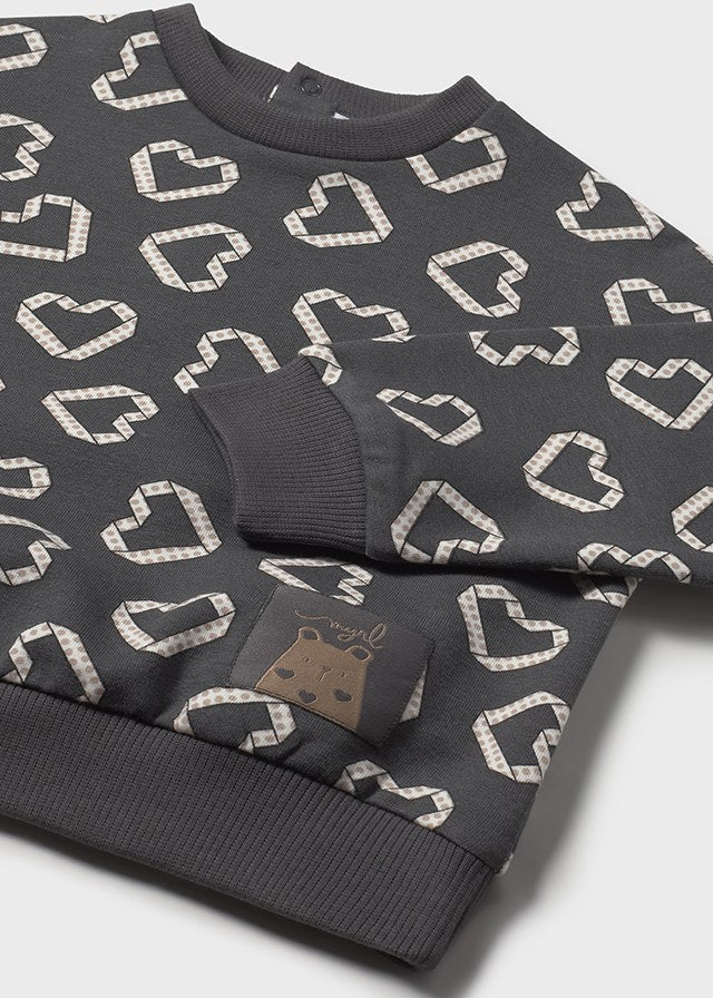 top l/s sweat printed - lead-038