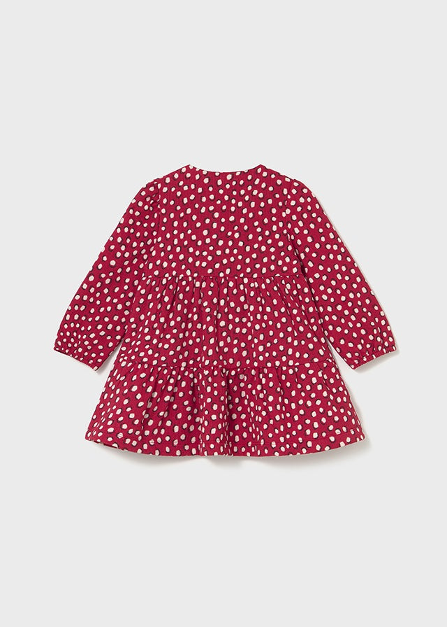 dress tiered printed - red-040