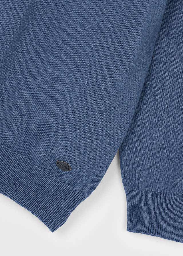 polo l/s knitted sweater - h.steel-025